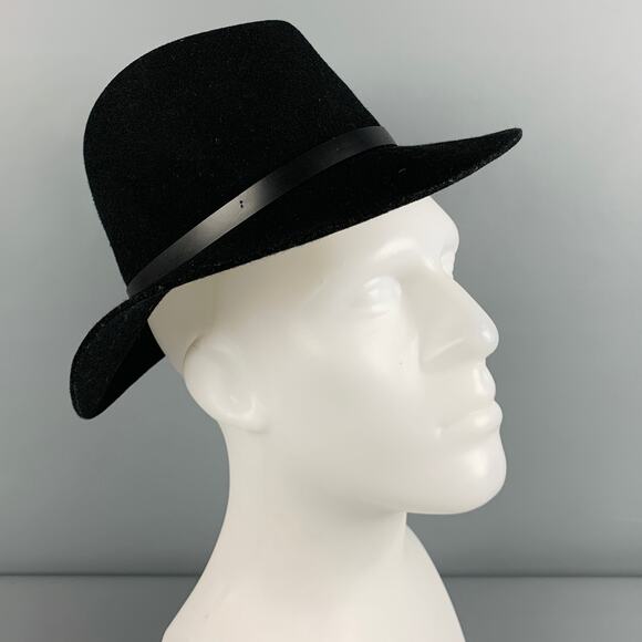 RAG & BONE Size S Black Wool Felt Hat - Picture 1 of 7
